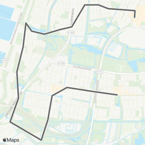 RET Buurtbus Charlois map