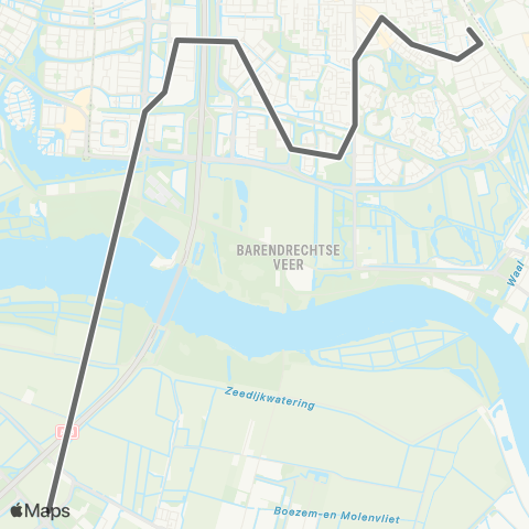 RET Barendrecht - Heinenoord map