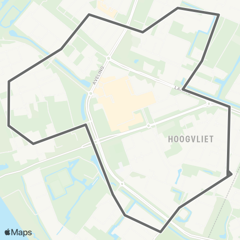 RET Hoogvliet Metro - Oudeland map