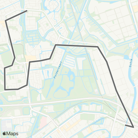RET Station Schiedam Centrum - Woudhoek map