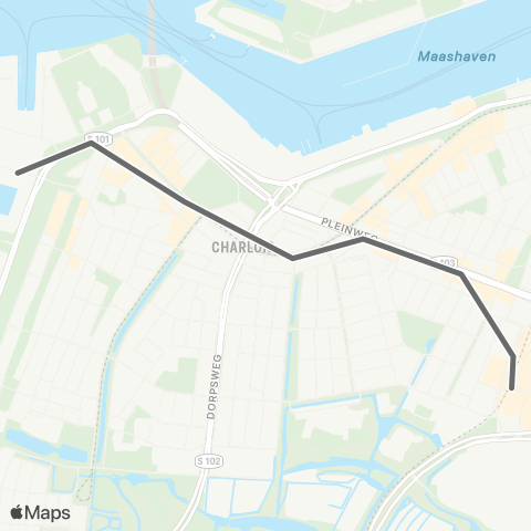 RET Zuidplein - Sluisjesdijk map