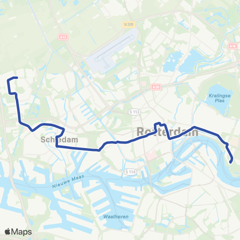 RET De Esch - Woudhoek map