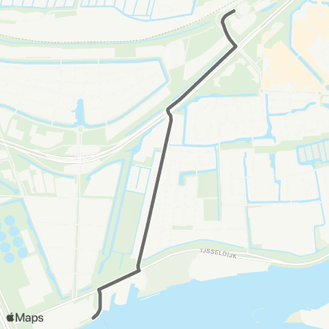RET Capelsebrug - Rivium - Capelsebrug map
