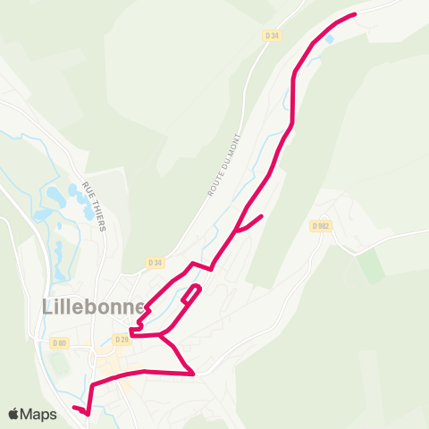 Rezo'Bus Lillebonne Rivière du Commerce - Puits maillé map