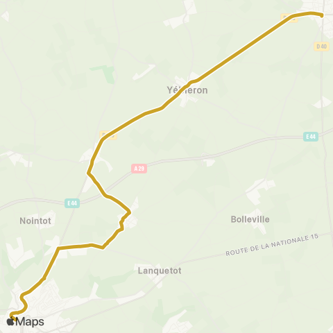 Rezo'Bus Fauville-en-Caux - Bolbec map