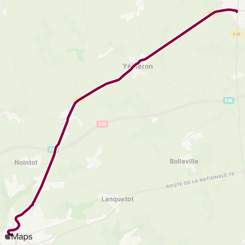 Rezo'Bus Fauville-en-Caux - Bolbec map