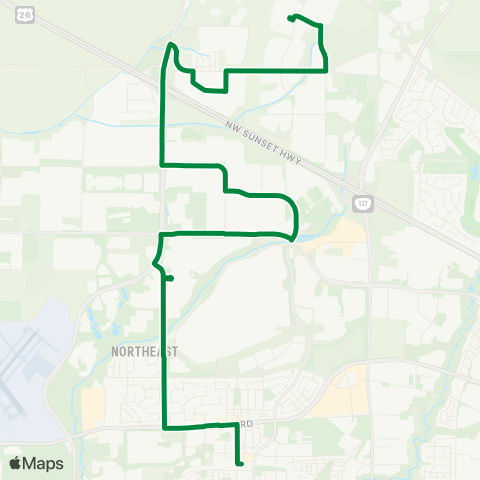 Ride Connection North Hillsboro Link map
