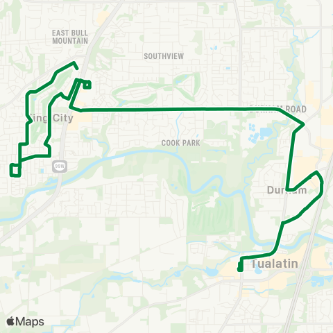 Ride Connection King City Link map