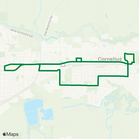 Ride Connection Cornelius Saturdays GroveLink map