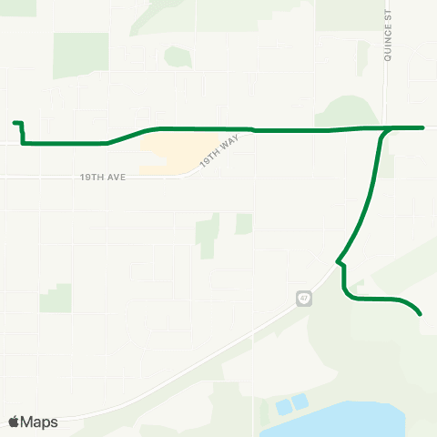 Ride Connection GroveLink Employment Loop map