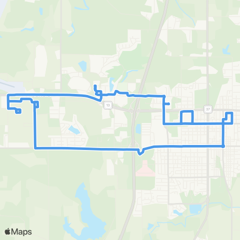 Rides MTD Marion Crosstown map