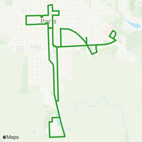 Rides MTD Paris Tiger map