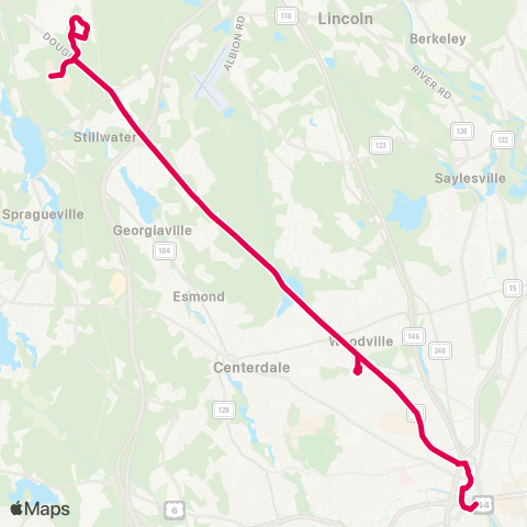 RIPTA Douglas Ave map