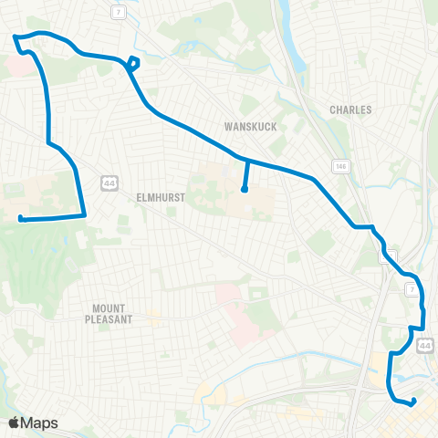 RIPTA Admiral St (Providence Coll & RI Coll) map
