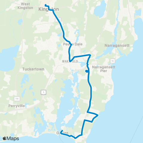 RIPTA URI Kingston / Galilee map