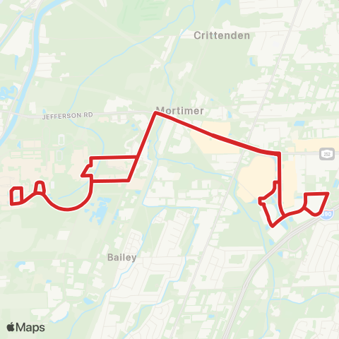 Rochester Institute of Technology Campus Shuttle map