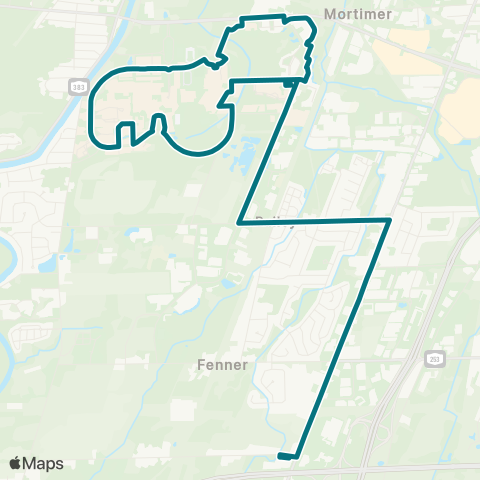 Rochester Institute of Technology RIT Inn Evening map