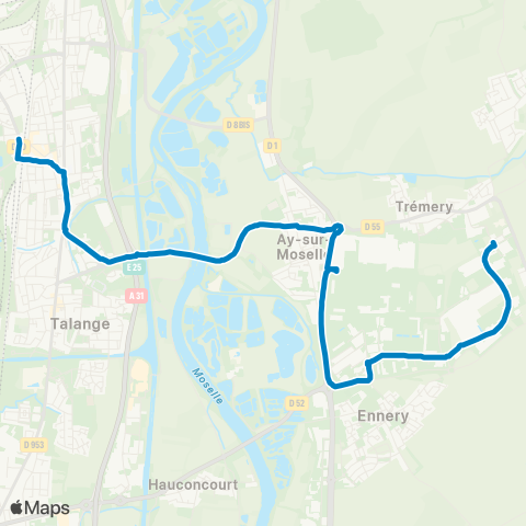 Riv'Connect Hagondange - Eurotransit map