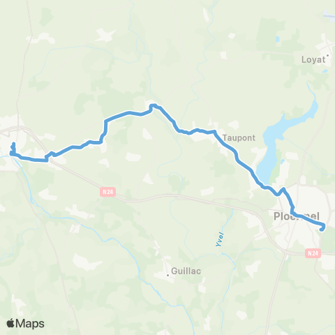 RIV Josselin - Helléan - Ploërmel map