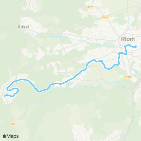 RLV Mobilités Volvic Gustave Roghi - Riom Pôle d'échange multimodal map