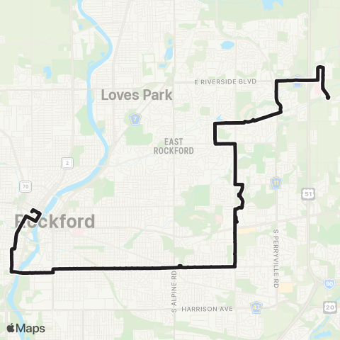 RMTD City Loop North map
