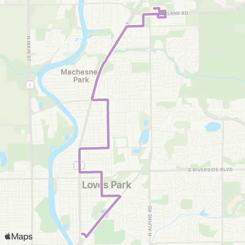 RMTD North 2nd St map