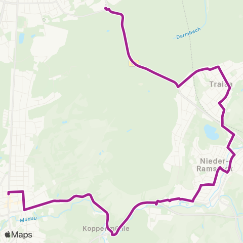 RMVB Darmstadt-Eberstadt Wartehalle - Darmstadt Böllenfalltor map