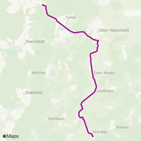RMVB Modautal-Brandau Feuerwehr - Darmstadt Böllenfalltor map
