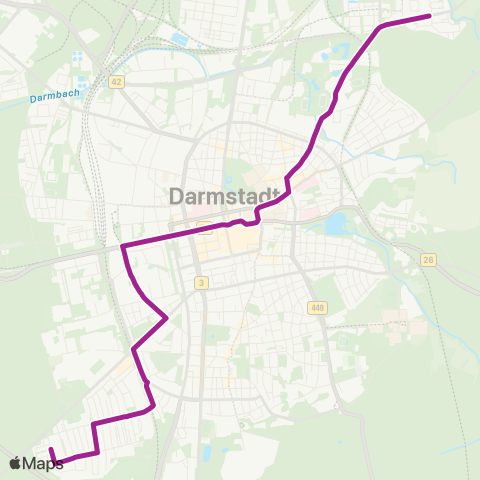 RMVB Darmstadt Anne-Frank-Str - Darmstadt-Kranichstein Kesselhutweg map