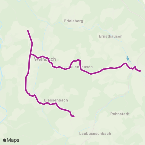RMVB Weilmünster Schule - Weinbach-Gräveneck Camping Pl map