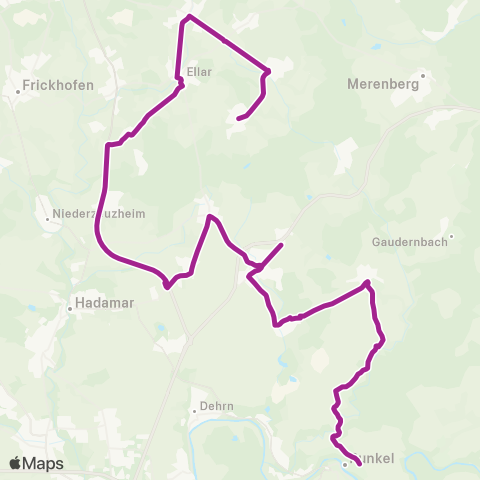 RMVB Runkel-Hofen Ortsmitte - Limburg (Lahn) Zob Nord map