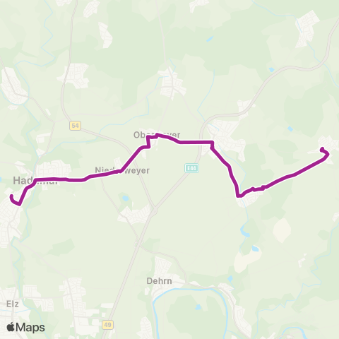 RMVB Hadamar-Niederhadamar Fürst-Johann-Ludwig-Schule - Beselich-Schupbach Spiel Pl map