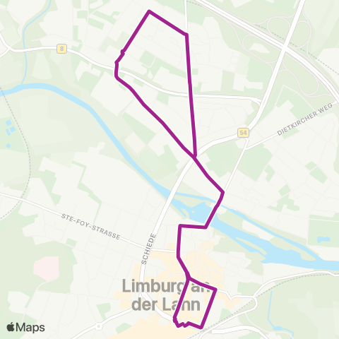 RMVB Limburg (Lahn) Zob West - Limburg (Lahn) Zob West map
