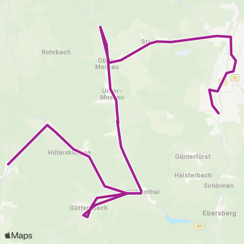 RMVB Frankfurt (Main) Großer Hasenpfad Süd - Frankfurt (Main) Deutschherrnbrücke map