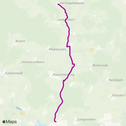 RMVB Hünfeld Bahnhof - Eiterfeld Schule map