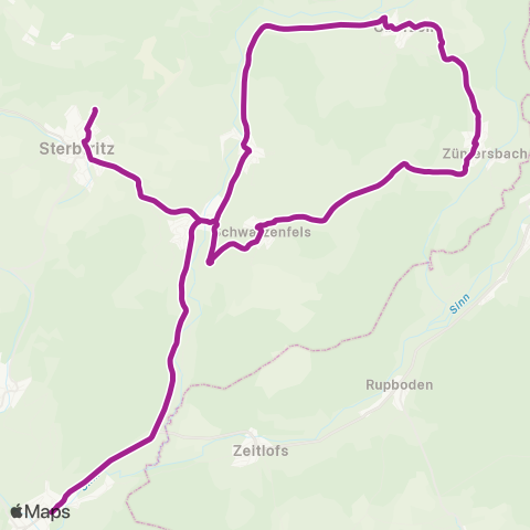RMVB Neustadt (Hessen)-Mengsberg Schul- / Sportzentrum - Neustadt (Hessen) Bahnhof / Im Hattenrod map