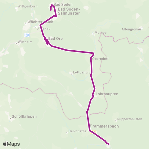 RMVB Weilrod-Riedelbach Schule - Schmitten-Arnoldshain Hegewiese map