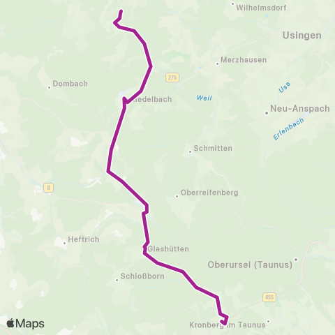 RMVB Frankfurt (Main) Goldbergweg - Frankfurt (Main) Buchrain Pl map