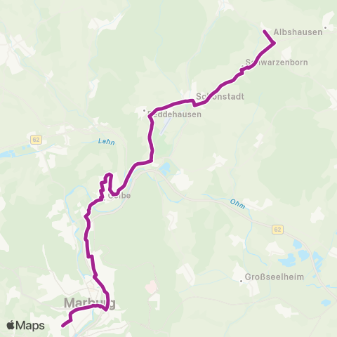 RMVB Nüsttal-Haselstein Großenbacher Str - Hünfeld Bahnhof map