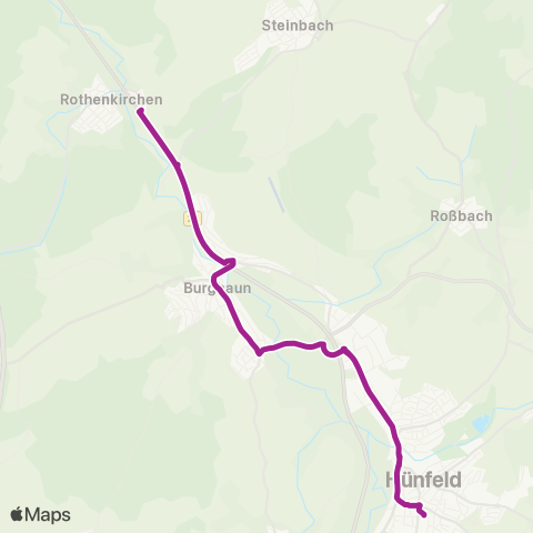 RMVB Hünfeld Bahnhof - Hünfeld Bahnhof map