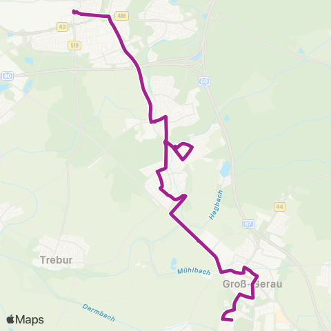 RMVB Bad Salzschlirf Kurpark - Großenlüder Bahnhof map