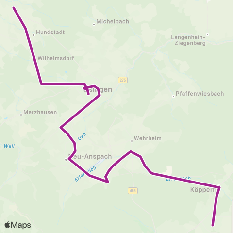 RMVB Frankfurt (Main) Bingelsweg - Frankfurt (Main) Cheruskerweg map