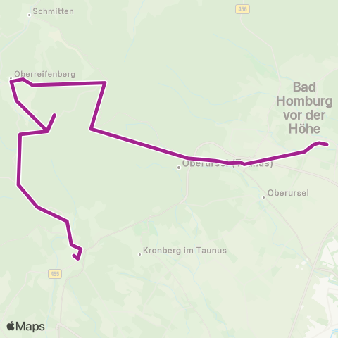 RMVB Frankfurt (Main) Siedlung Taunusblick - Frankfurt (Main) Industriepark Höchst Tor West map