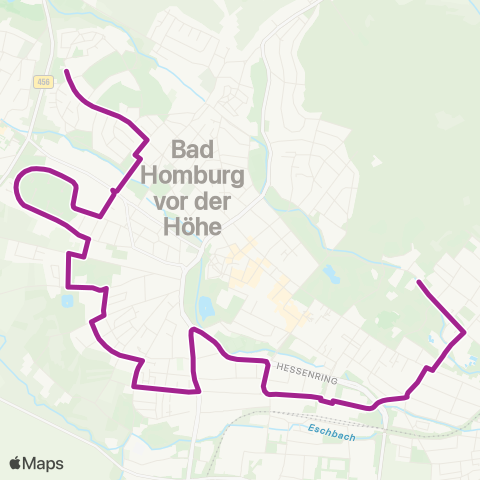 RMVB Hofbieber Ortsmitte - Dipperz Gasthaus Kircher map