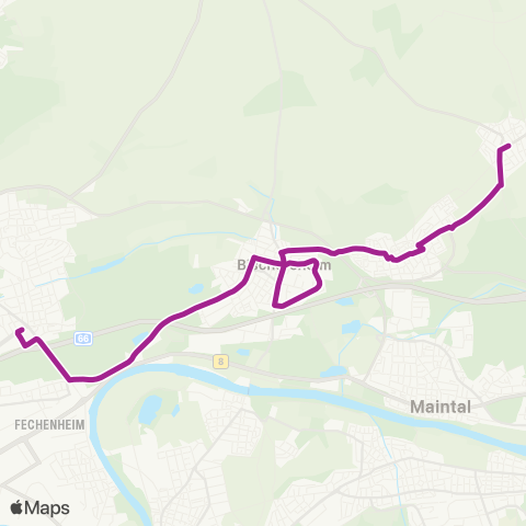 RMVB Tann (Rhön) Rhönhalle - Hilders Zob map