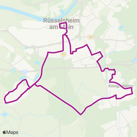 RMVB Bad Homburg V.D.H. Nesselbornfeld - Oberursel (Taunus)-Oberstedten Hans-Mess-Str map