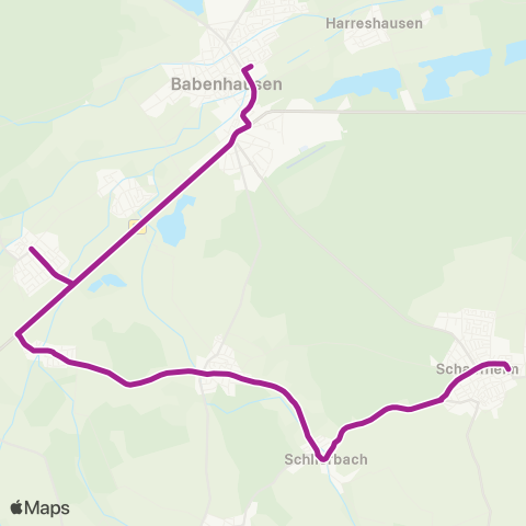RMVB Schaafheim Herrngartenweg - Babenhausen-Sickenhofen Kirche map