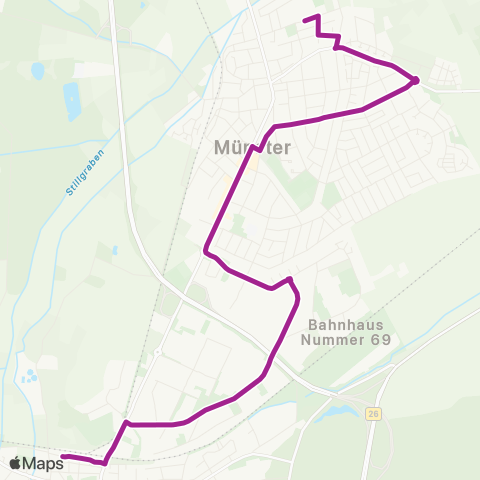 RMVB Münster (Hessen) Schule Auf Der Aue - Dieburg Bahnhof map