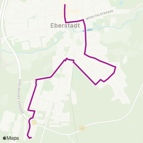 RMVB Pfungstadt Major-Karl-Plagge-Kaserne - Darmstadt-Eberstadt Wartehalle map