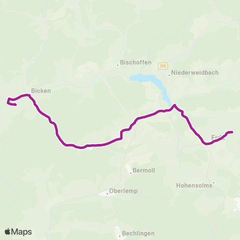 RMVB Hohenahr-Erda Alte Zigarrenfabrik - Mittenaar-Ballersbach Alter Bahnhof map